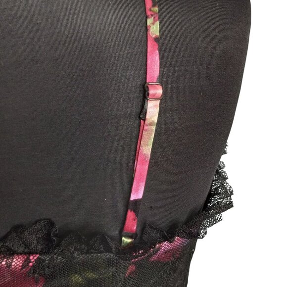 Pearl By Georgina Chapman of Marchesa Size 4 Dress Black Floral Lace Midi Flirty - Picture 8 of 14